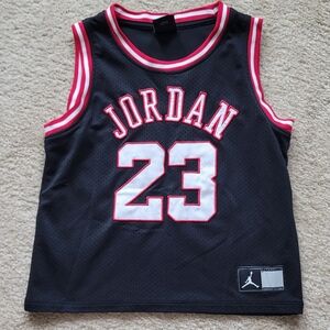 Jordan Boys Black and Red #23 Basketball Jersey Size 12-13 Yr